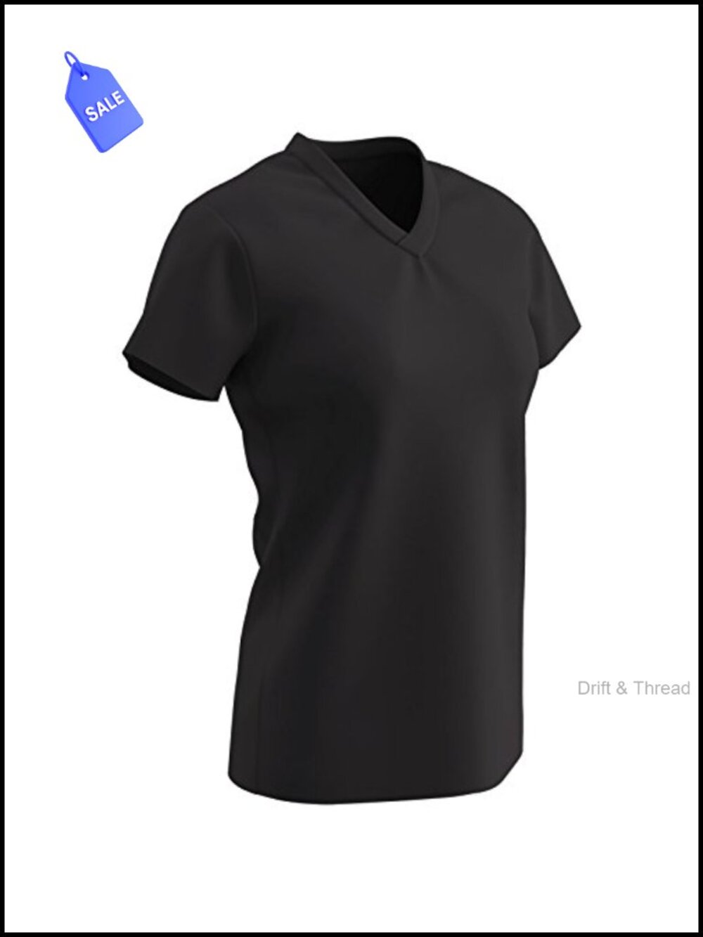 Women's V-Neck Athletic T-Shirt 100% Polyester Moisture-Wicking Softball